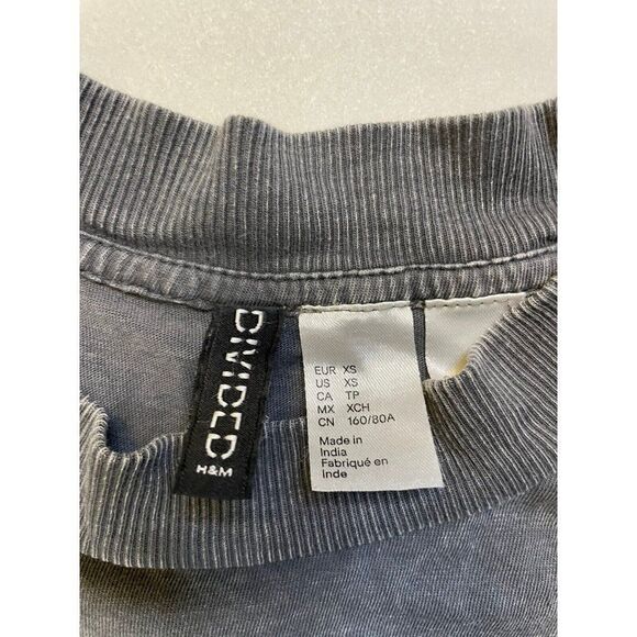 H&M Nirvana Graphic T-shirt Women XS Gray Short Sleeve Music - Picture 4 of 5